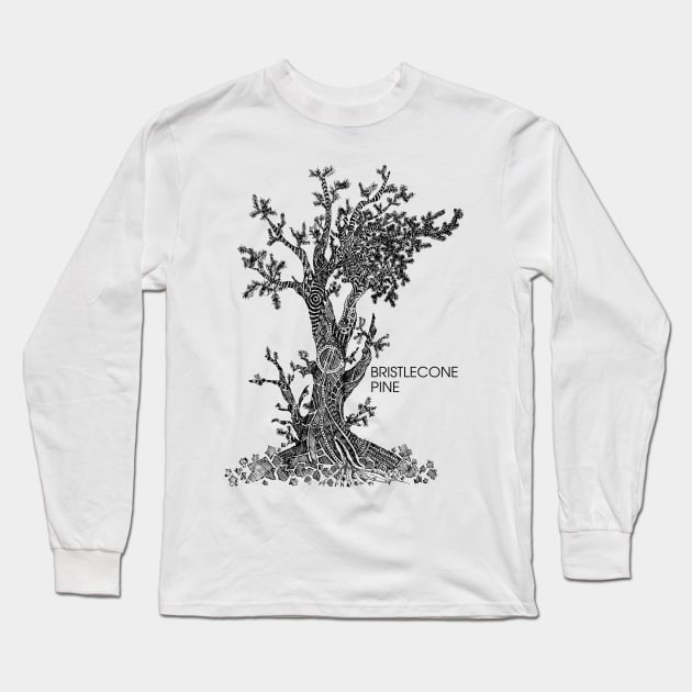 Bristlecone Pine Sketch Long Sleeve T-Shirt by Hinterlund